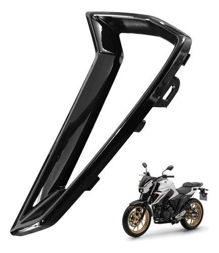 Tampa Guia de Ar Aba do Tanque Esquerda Yamaha Fazer Fz25 250 2025 em diante Preto