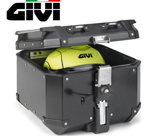 Baú Traseiro Givi Trekker Outback Monokey 42 Litros Alumínio Preto