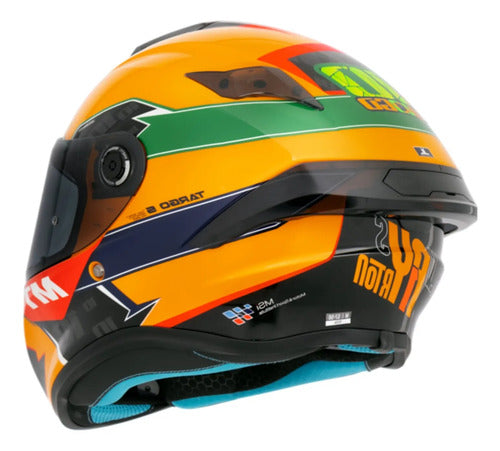 Capacete MT Helmets Targo S Diogo23 Tribute Amarelo Verde Brilhante