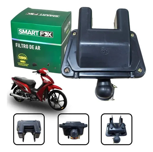 Filtro de Ar Completo com Caixa Smartfox Shineray Phoenix 50 2011 a 2015 Xy 50q 2007 a 2015