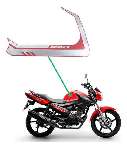 Adesivo do Tanque Direito Yamaha Factor 150 2024 Vermelho