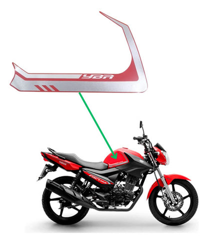 Adesivo do Tanque Direito Yamaha Factor 150 2024 Vermelho