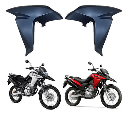 Par de Aletas Abas do Tanque Paramotos Honda Xre 300 2016 a 2018 Preto Sem Pintura