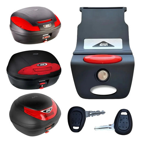 Fechadura com Dobradiça e 2 Chaves Givi Z641N para Baú E350 E450 E470