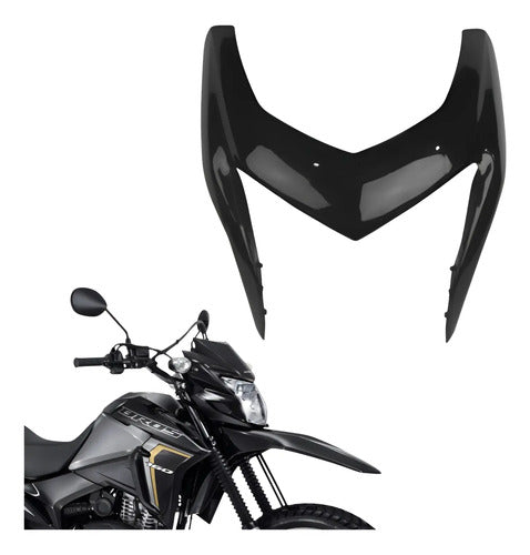 Capa do Farol Frontal Paramotos Honda Bros 160 2015 a 2021 Preto Brilhante
