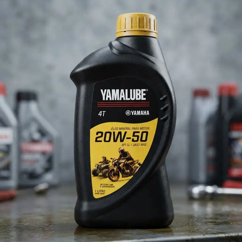 Óleo de Motor Yamalube 20W-50 Mineral 4T API SL JASO MA2 1 Litro