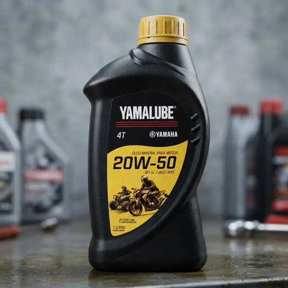 Óleo de Motor Yamalube 20W-50 Mineral 4T API SL JASO MA2 1 Litro