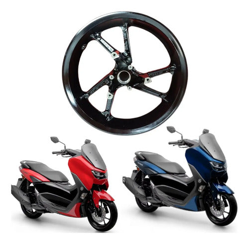 Roda Liga Leve Dianteira Yamaha Nmax 160 2018 a 2021 Preto