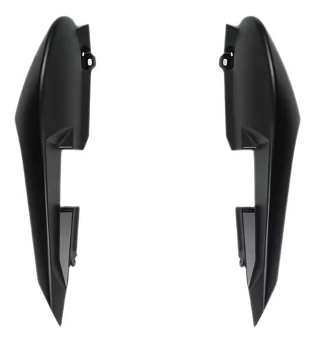 Par de Rabetas Laterais Paramotos Yamaha Fazer 150 2022 a 2024 Preto Fosco