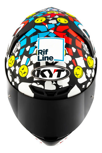 Capacete KYT TT-Course Riccardo Rossi 2022 Preto Brilhante