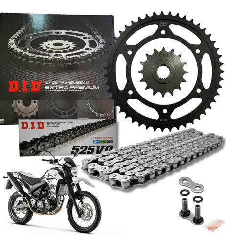 Kit Relação DID com Retentor Yamaha Ténéré 660 2011 a 2015 Xt 660r 2005 a 2015 520VO 110L 45/15T