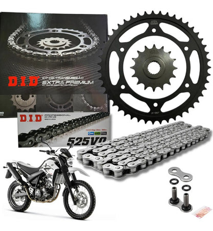 Kit Relação DID com Retentor Yamaha Ténéré 660 2011 a 2015 Xt 660r 2005 a 2015 520VO 110L 45/15T