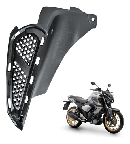 Acabamento Interno da Aba do Tanque Direito Yamaha Fazer Fz15 150 2023 em diante Preto
