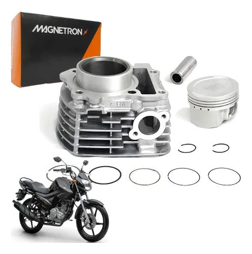 Kit Cilindro Pistão e Anéis Magnetron Yamaha Factor 125 2017 a 2024