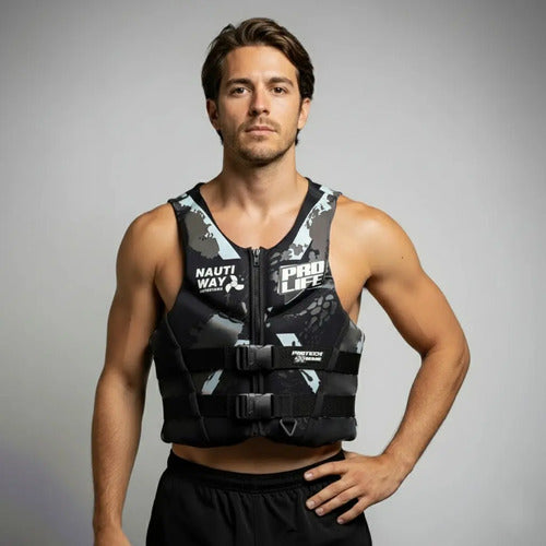 Colete Salva Vidas Flutuante Jet Ski Neoprene Homologado Preto