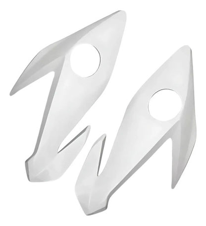 Par de Bananinhas Carenagens Laterais do Farol Paramotos Honda Cg 160 Titan 2022 a 2024 Branco