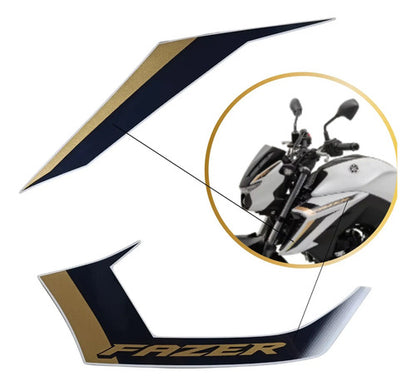 Adesivo da Tomada de Ar Esquerda Yamaha Fazer Fz25 250 2025 Branco