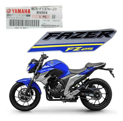Adesivo da Aba do Tanque Esquerda Yamaha Fazer Fz25 250 2018 a 2021 Azul