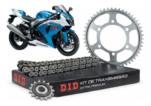 Kit Relação DID Premium com Retentor Suzuki Gsx-R1000 2009 a 2016 530VX3 114L 42/17T