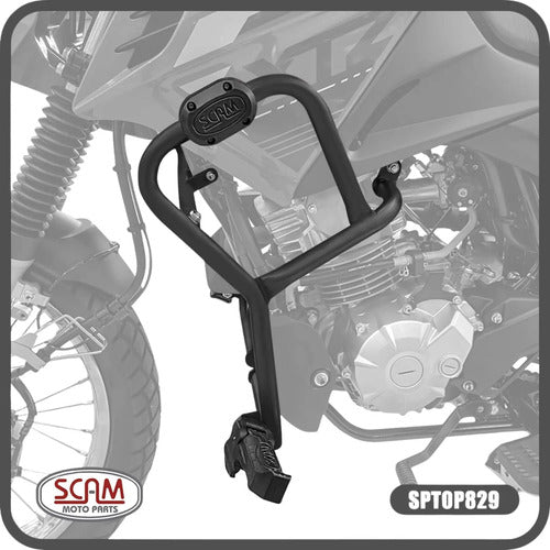 Protetor de Motor com Pedaleira Scam Yamaha Crosser 150 2014 a 2024