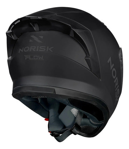 Capacete Norisk Flow Solid com 2 Viseiras e Spoiler Preto Fosco