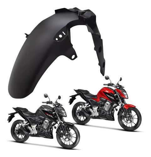 Paralama Dianteiro Interno Paramotos Honda Cb 300f Twister 2023 a 2025 Preto Fosco