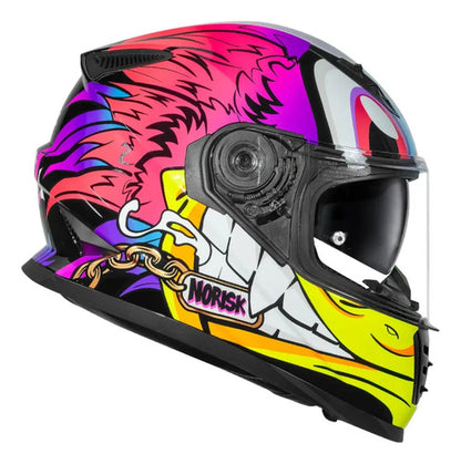 Capacete Norisk FF302 Soul II Loko com Óculos Solar Interno Rosa