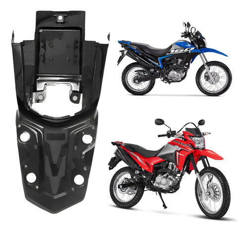 Paralama Traseiro Paramotos Honda Bros 160 2015 a 2022 Preto