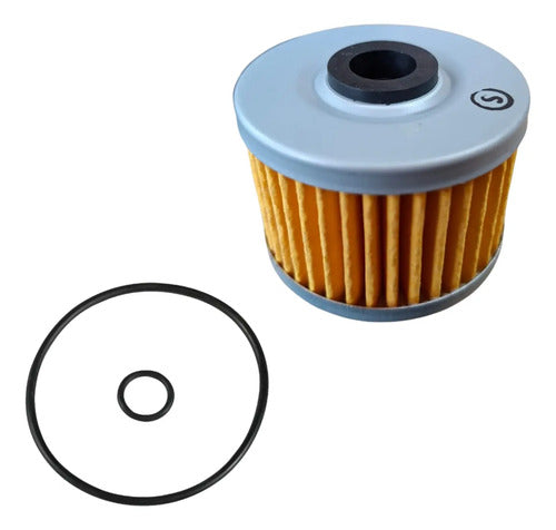 Filtro de Óleo com Anel de Vedação Smartfox Honda Cbx 250 Twister Xre 300 Cb 300r Crf 250f