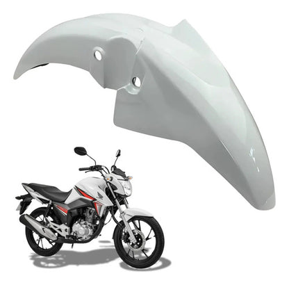 Paralama Dianteiro sem Suporte Paramotos Honda Cg 160 Titan 2016 a 2022 Branco Ross