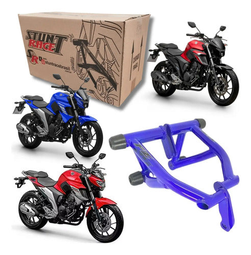 Protetor de Motor Stunt Race Cage Yamaha Fazer Fz25 250 2018 em diante Azul Metálico