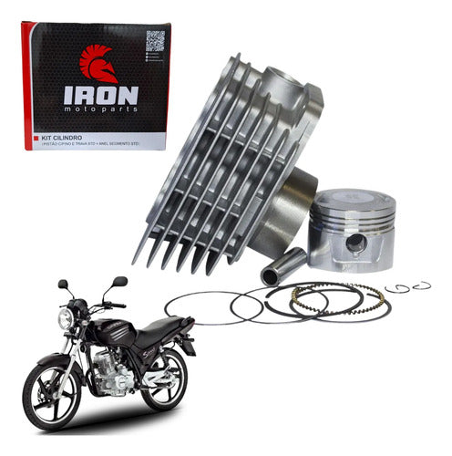 Kit Cilindro Pistão Anéis e Juntas Iron Dafra Speed Kansas 150 2008 em diante STD