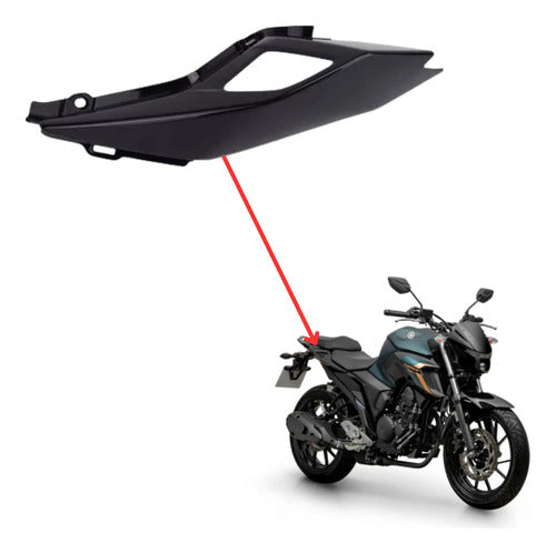 Rabeta Lateral Direita Yamaha Fazer Fz25 250 2021 a 2024 Preto Fosco