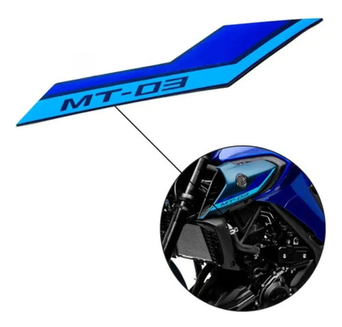 Adesivo da Aba do Tanque Esquerda Yamaha Mt-03 2023 em diante Azul