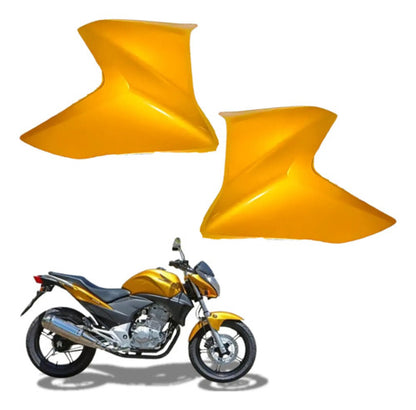 Par de Guias de Ar Abas do Tanque Paramotos Honda Cb 300r 2009 a 2011 Amarelo Perolizado