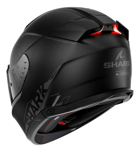 Capacete Shark Skwal i3 Blank com Óculos Solar Interno Preto Fosco