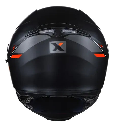 Capacete ASX Eagle SV Solid com Óculos Solar Interno Preto Grafite Vermelho Fosco