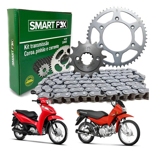 Kit Relação Smartfox sem Retentor Honda Pop 100 Biz 125 428H 106L 34/14T