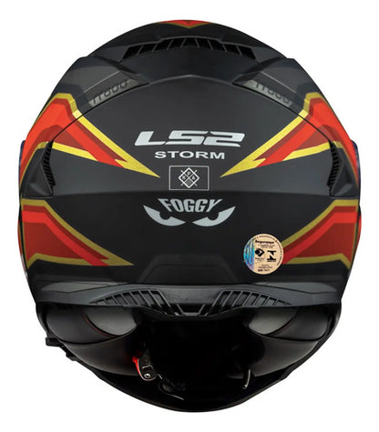 Capacete LS2 FF800 Storm Foggy com Óculos Solar Interno Preto Vermelho Fosco
