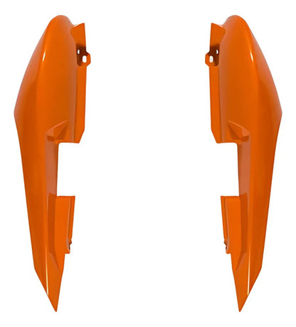 Par de Rabetas Laterais Paramotos Yamaha Fazer 150 2014 a 2015 Laranja Metálico