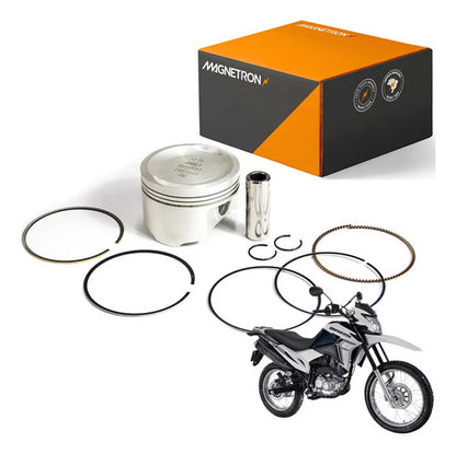 Kit Pistão com Anéis Magnetron Honda Cg Bros 160 Titan Fan Start Cargo 0,75 mm
