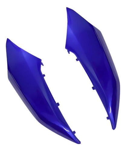 Par de Abas do Tanque Superiores Paramotos Yamaha Fazer Fz25 250 2018 a 2025 Azul Metálico