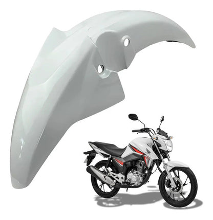 Paralama Dianteiro sem Suporte Paramotos Honda Cg 160 Titan 2016 a 2022 Branco Ross