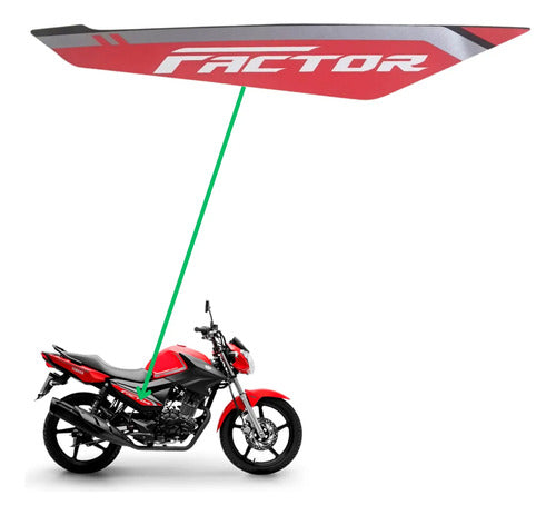 Adesivo da Tampa Lateral Direita Yamaha Factor 150 2024 Vermelho