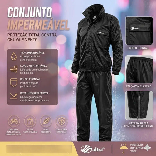 Capa de Chuva Conjunto Alba Europa Nylon