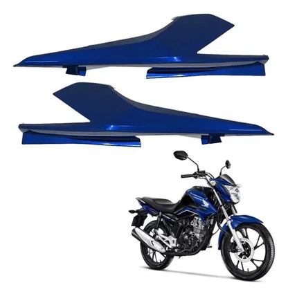 Par de Rabetas Laterais Paramotos Honda Cg 160 Titan 2016 a 2024 Azul