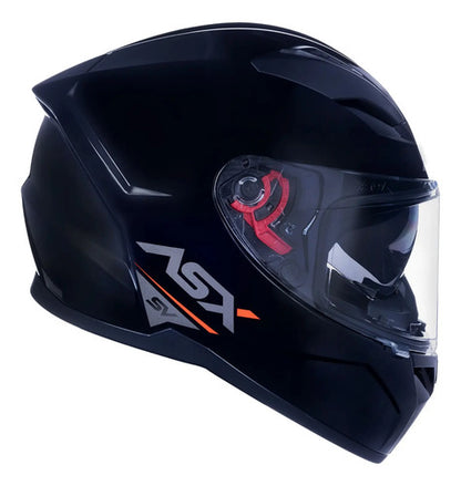 Capacete ASX City SV Solid com Óculos Solar Interno Preto Grafite Brilhante