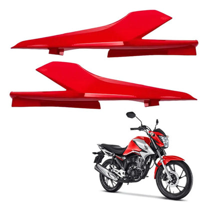 Par de Rabetas Laterais Paramotos Honda Cg 160 Titan 2016 a 2021 Vermelho Maceió