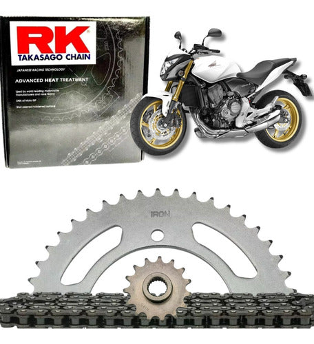 Kit Relação RK com Retentor Honda Cb 600f Hornet Cbr 600rr 2008 a 2015 525KRO 118L 43/16T