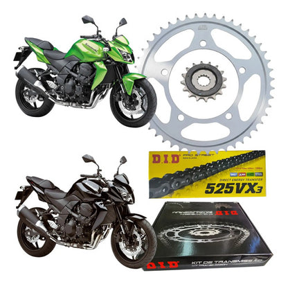 Kit Relação DID Premium com Retentor Kawasaki Z750 2010 a 2012 520VX3 112L 43/15T